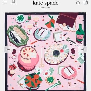 Kate Spade Pink Picnic-Themed Scarf